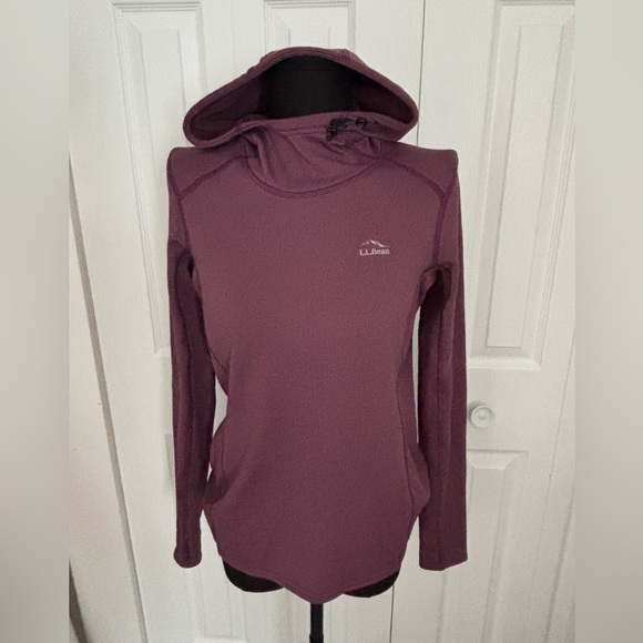 Women's L.L.Bean Base Layer Hoodie Plum Color - Size XS - Picture 1 of 6
